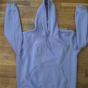 DKNY Lavender Embroidered Logo Hoodie